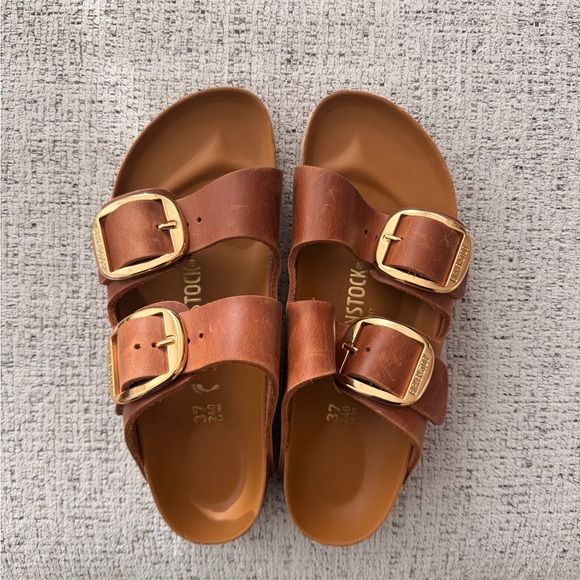 Birkenstock Arizona Big Buckle Sandals with Gold - Picture 2 of 9